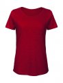 Dames T-shirt Organisch B&C Inspire Slub Chic Red